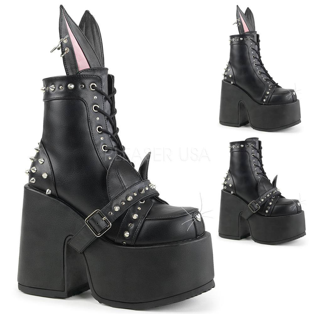 DemoniaCult - CAMEL202 Platform Boots - Black Product image
